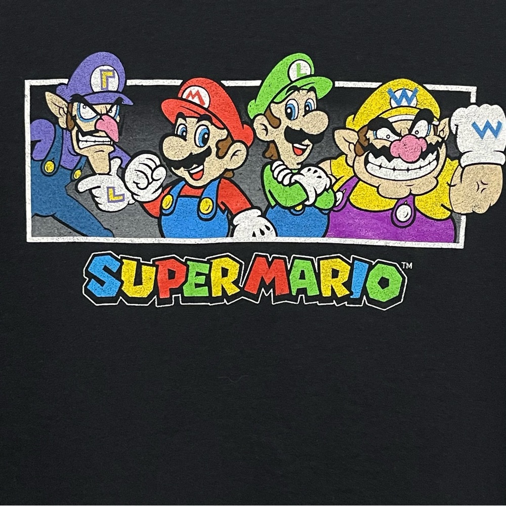 Super Mario Brothers T-Shirt Marion Luigi, Wario and Waluigi Size XL 100% Cotton